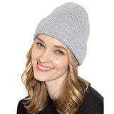Solid Ribbed Cuff Beanie Hat