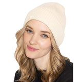 Solid Ribbed Cuff Beanie Hat