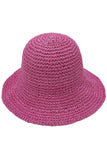 Solid Straw Bucket Hat