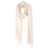 Solid Tassel Oblong Scarf