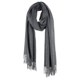 Solid Tassel Oblong Scarf