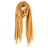 Solid Tassel Oblong Scarf