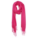 Solid Tassel Oblong Scarf