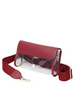 Solid Trim Clear Stadium Crossbody Bag