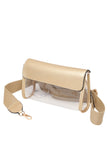 Solid Trim Clear Stadium Crossbody Bag