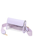 Solid Trim Clear Stadium Crossbody Bag