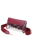 Solid Trim Clear Stadium Crossbody Bag