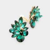 Spike Leaf Clip-On Earrings