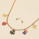 Spooky Halloween Charm Station Necklace