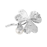 St Patrick's Day Clover Pearl Pin Brooch Green Clover Brooch Pin