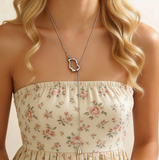 Trendy Irregular Snake Chain with Teardrop Pendant