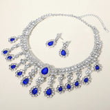 Teardrop Stone Chandelier Evening Necklace