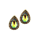 Women's Teardrop Stone Evening Stud Dangle Earrings