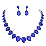 Teardrop Stone Link Evening Necklace