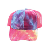 Tie Dye High Ponytail Mesh Back C.C Ball Cap