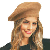 Women's Trendy Fashionable Winter Stretchy Solid Beret Hat