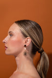 Isela Brown + Pink Jade Sun Burst Earrings