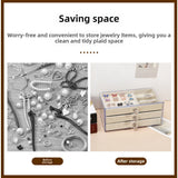 Multi-layer anti-oxidation jewelry box, earrings necklace bracelet jewelry storage box large capacity