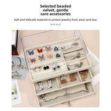 Multi-layer anti-oxidation jewelry box, earrings necklace bracelet jewelry storage box large capacity