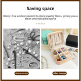 Jewelry storage box, storage box portable zipper case, travel jewelry stud earrings pu jewelry