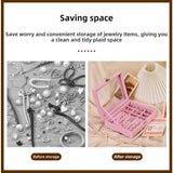 Flannel dustproof jewelry box with lid, ring earrings, earrings, necklace storage box, anti-oxidation jewelry storage box