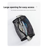 Big eye mesh cylinder bag, breathable leisure travel crossbody bag mesh, portable crossbody beach bag, swimming wash storage bag