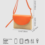 Holiday straw bag, small solid color shoulder bag, small crossbody beach bag, seaside beach bag evening clutch woven bag