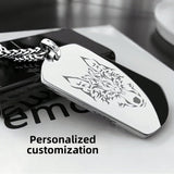 Custom Necklace Female Pendant Dog Tag Personalized Stainless Steel Ladies Birthday Gift