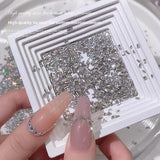 1061 Mini 1.5 * 3 rhombus zircon nail diamond, small flat bottom micro zirconium horse eye nail jewelry for press on nails