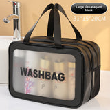 Dry & Wet Separation PVC Transparent Beach Bag – Double-Layer Portable Travel Toiletry Bag with Compartments for Makeup & Cosmetic Storage, Ideal for Organizing on-the-Go