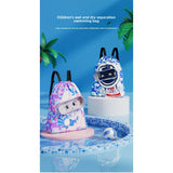 Children's swimming bag, wet and dry separation toilet bag, large-capacity swimming storage bag, beach storage bundle backpack.