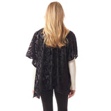 Velvet Burnout Shawl Poncho