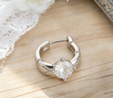 Delicate Diamond-Cut Zircon Hoop Earrings