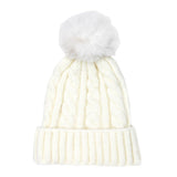 Warm Chunky Cable Knit Beanie Pom Pom Hat Beanie Winter Hat