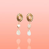 Paloma Shell + Jade Dangles