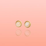 Maria Rose Quarts Studs Water Resistant