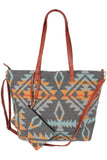 Western Weekend Tote Bag with Pouch