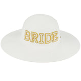 C.C Bride & Squad Pearls Wide Brim Sun Hat