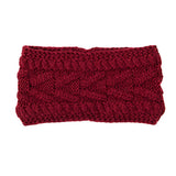 Wide Solid Cable Knit Earmuff Headband Ear Warmer