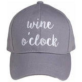 Wine O`Clock Embroidered C.C Ball Cap