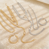 Y-Shaped Layered Necklace & Bracelet Set