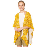 Geometric Pattern Print Ruana Poncho