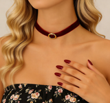 Short Choker with Leopard & Heart Pendant