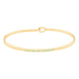 You're My Person Brass Thin Metal Hook Bracelet