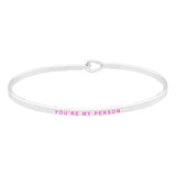 You're My Person Brass Thin Metal Hook Bracelet
