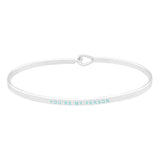 You're My Person Brass Thin Metal Hook Bracelet