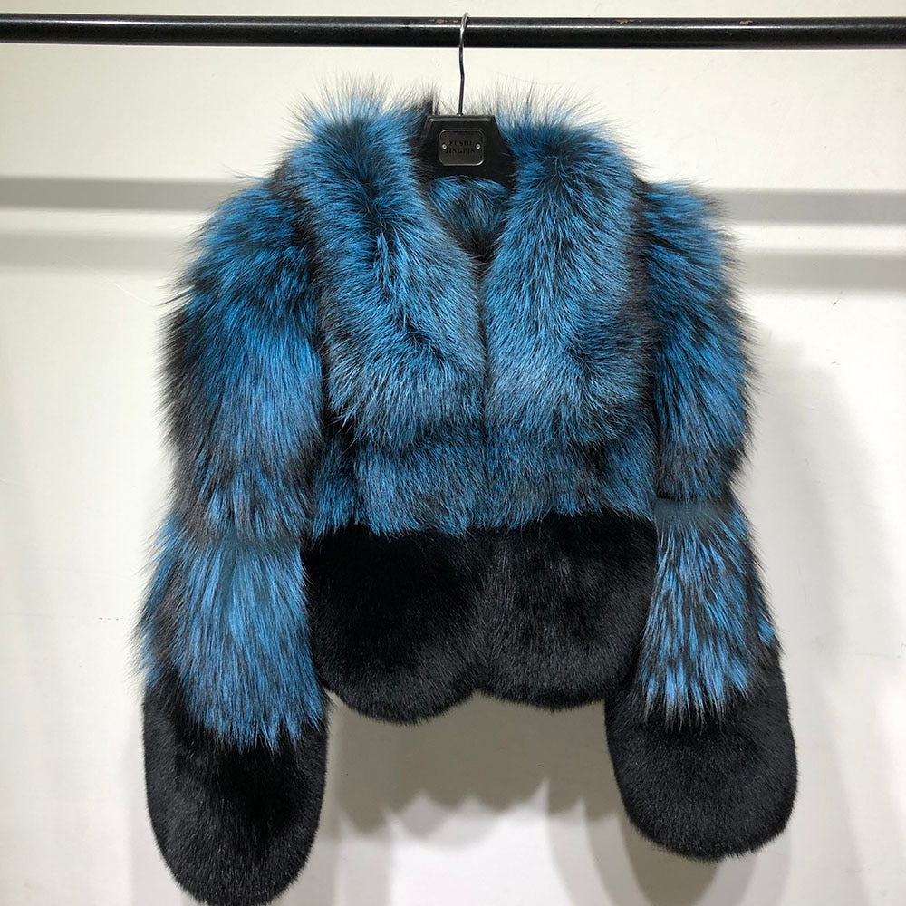 Arctic Fox Crop Fur Coat - AfterAmour
