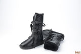Sheepskin Lace-Up Strapped Boots - AfterAmour