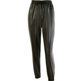 Drawstring Leather Joggers - AfterAmour