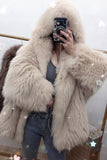 Fox Fur Knitted Long Fur Coat - AfterAmour